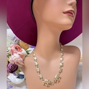 Vintage Marching Gold Elephants Necklace